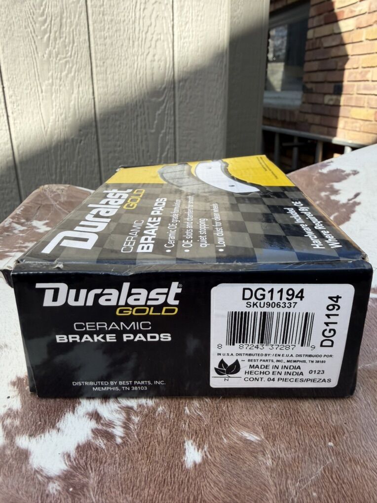 Price Reduced! Duralast Gold Ceramic Brake Pads