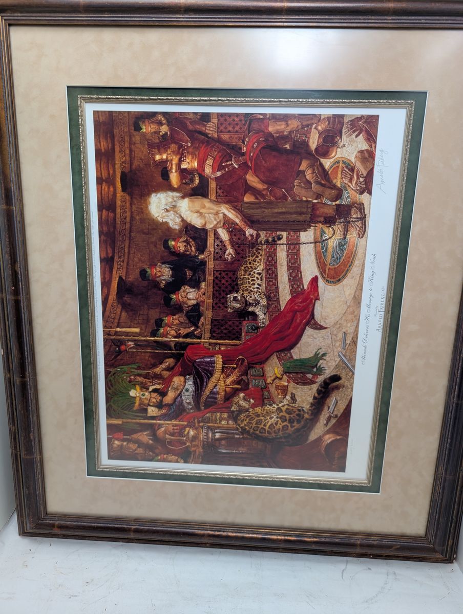 Rare Arnold Friberg Signed & Numbered Print – "Abinadi Before King Noah"