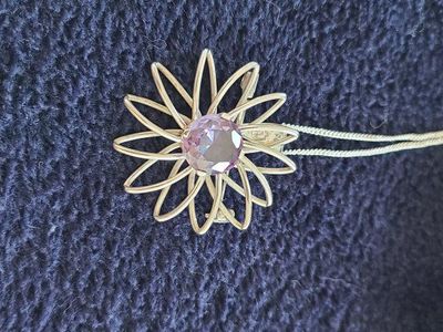 Amethyst set in Sterling silver flower