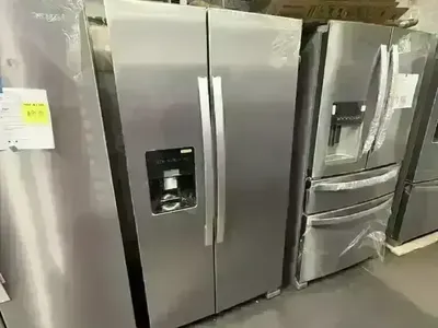 NEW WHIRLPOOL 25 C FT STAINLESS SIDE BY SIDE