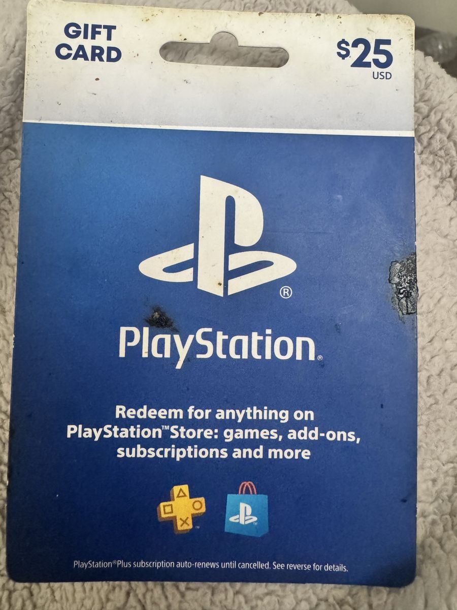New Unscratched $25 PlayStation Gift Card