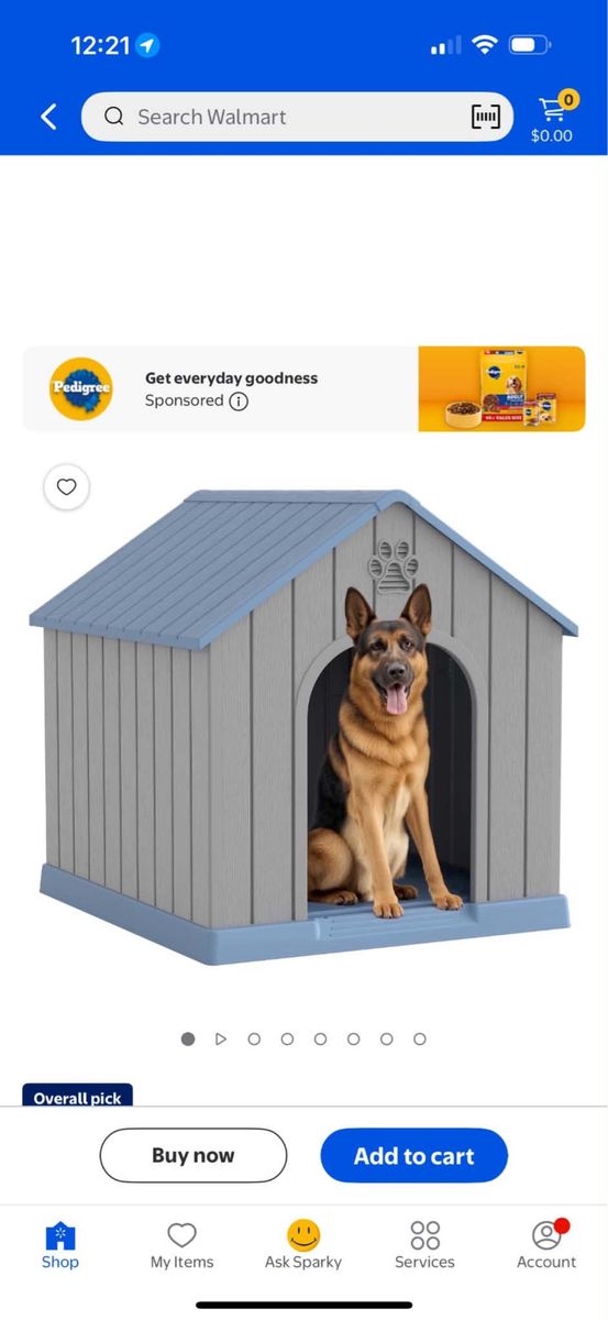 Generic Outdoor Dog House - Durable Plastic Pet Shelter, All-Weather, Easy Assembly