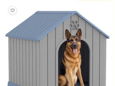 Generic Outdoor Dog House - Durable Plastic Pet Shelter, All-Weather, Easy Assembly