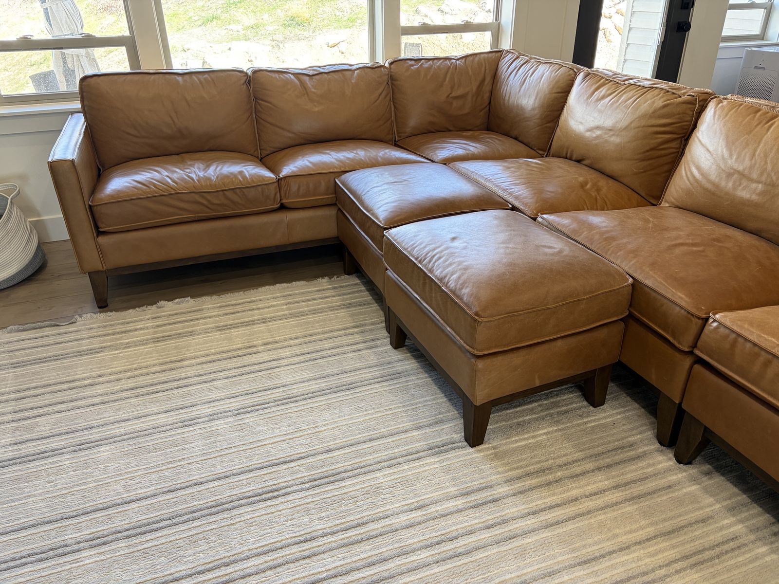 Downeast Home Acadia leather sectional
