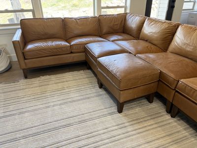 Downeast Home Acadia leather sectional