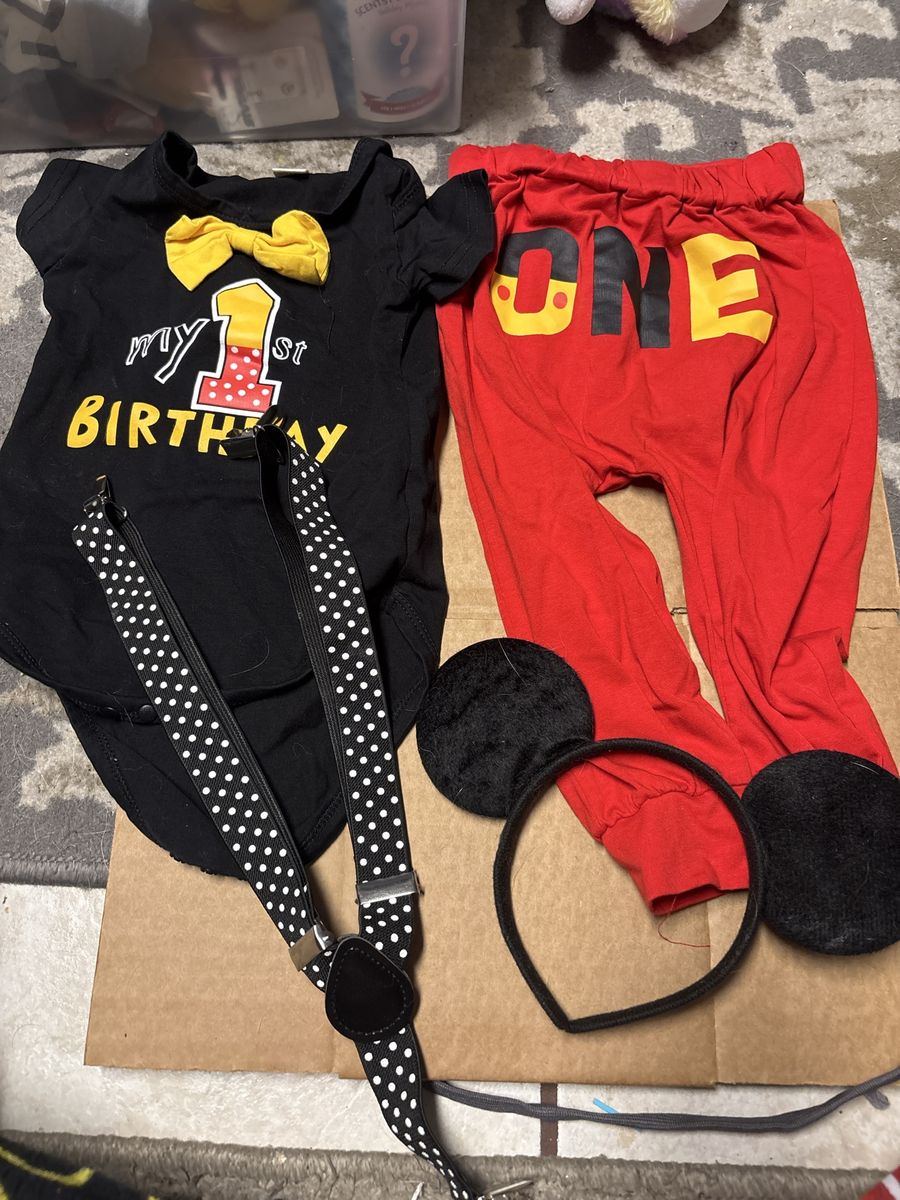 Baby Boy Mickey Mouse 1st Birthday Outfit Set and Marvel Superhero Pajamas