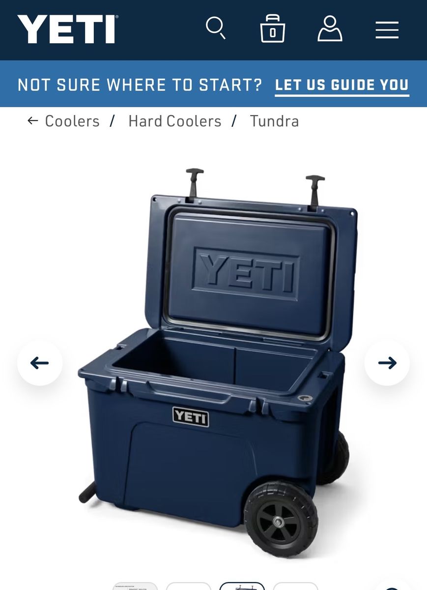 Yeti Wheeled Tundra Haul Cooler Navy.