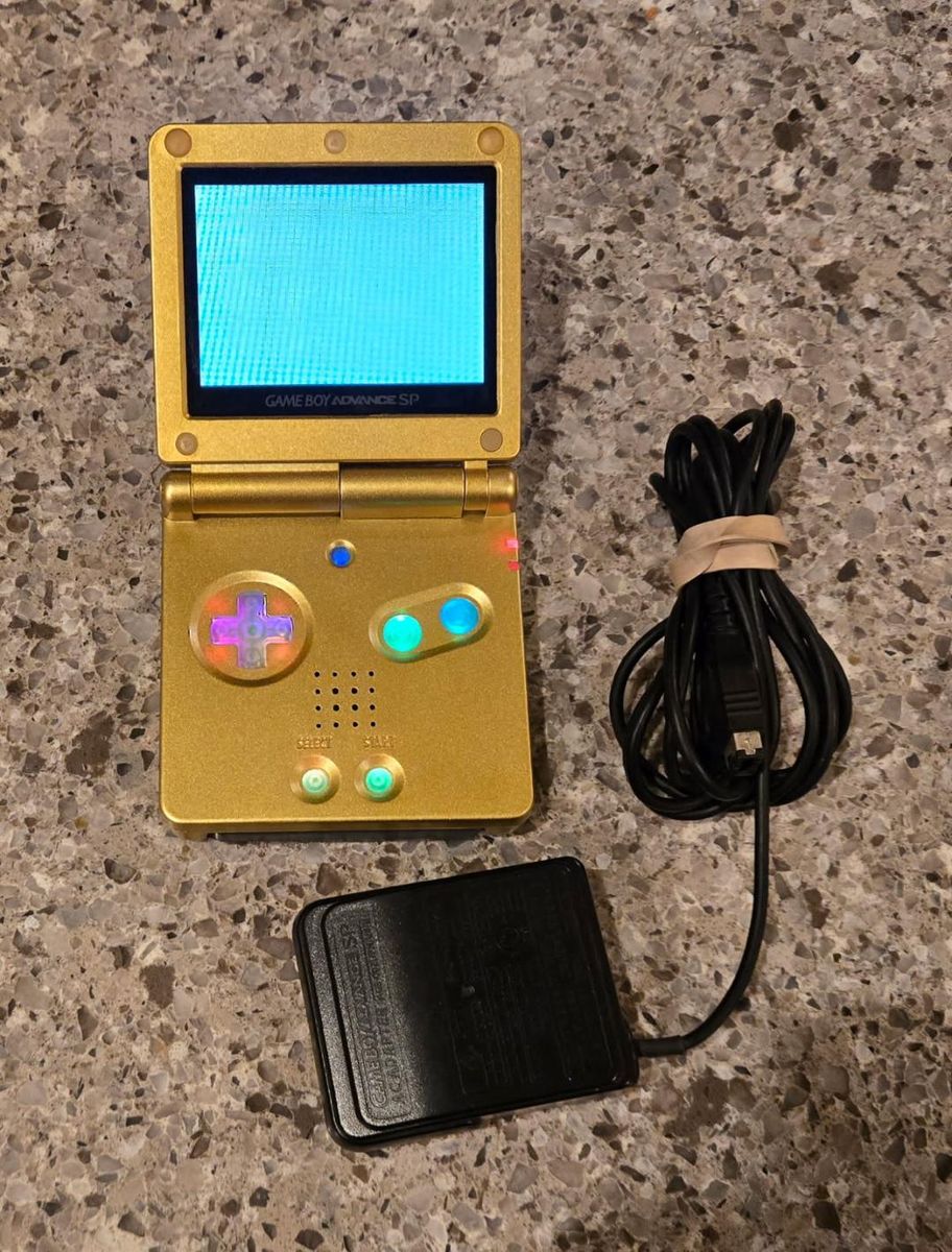 Zelda Majoras Mask Themed Ips Screen Gba Sp with led backlit buttons! Trades considered!
