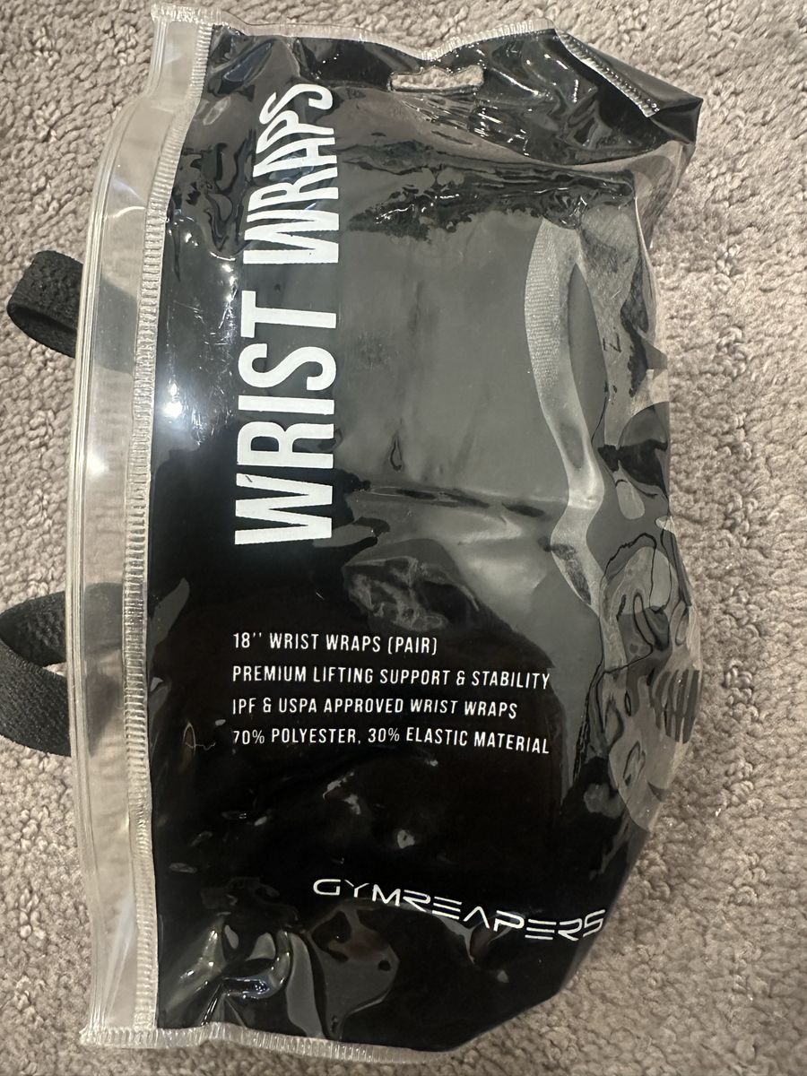 Gymreapers 18" Wrist Wraps Black Skull Weightlifting Support Pair