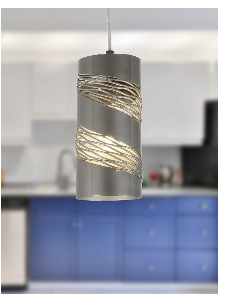 Flow 1-Light Cylinder Mini Pendant - Steel
