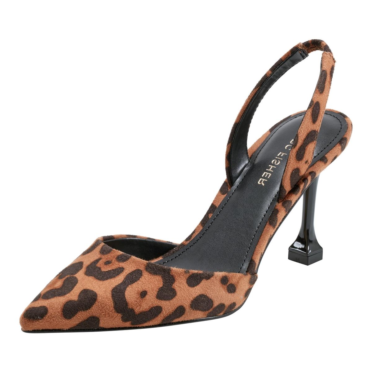 Marc Fisher Women's Leopard Print Pointed Toe Slingback Heels, Size 8 Retails for $80
