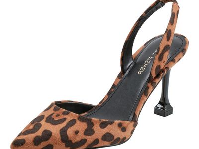 Marc Fisher Women's Leopard Print Pointed Toe Slingback Heels, Size 8 Retails for $80