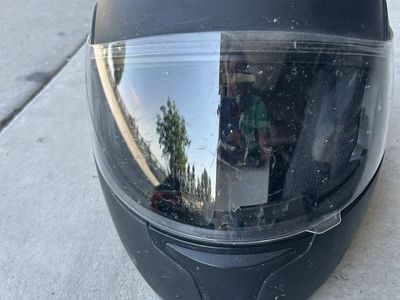 Black Motorcycle Helmet - Full Face, Clear Visor