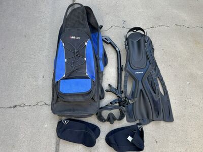 Pro Mate Goggles flippers Carring Bag Snorkle