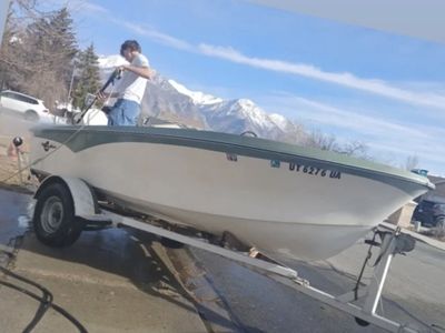 Vintage Crestliner Boat w/ Johnson Outboard & Trailer