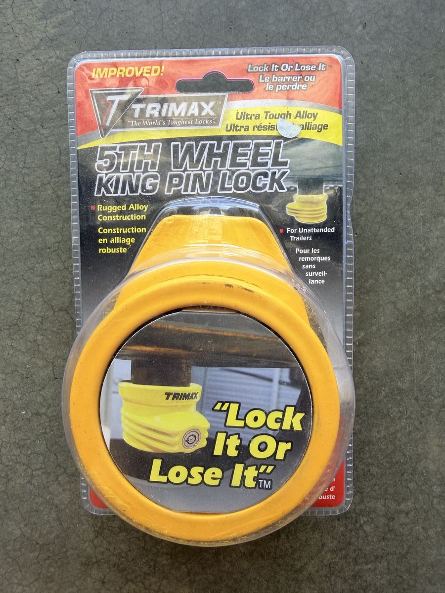 TRIMAX TFW60 5th Wheel King Pin Lock - Ultra Tough Alloy, Rugged Construction