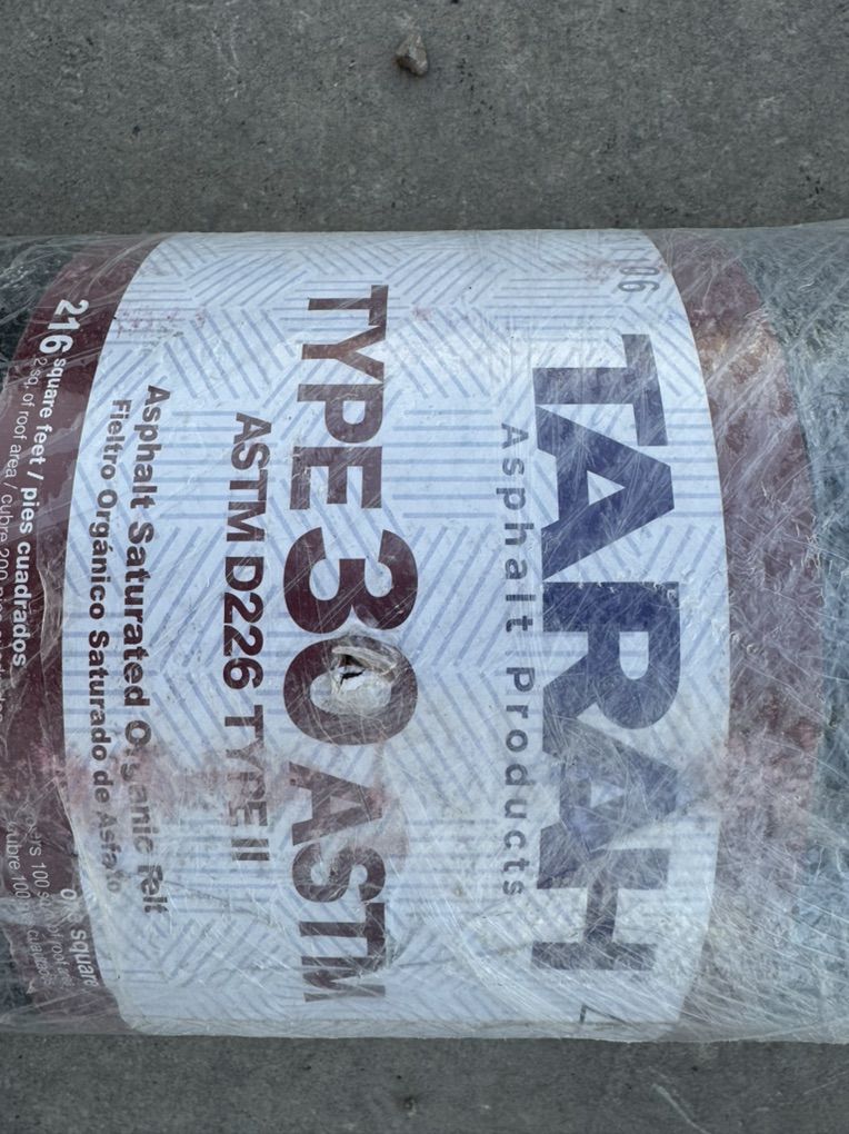 New Roll 30 ASTM Roofing Felt