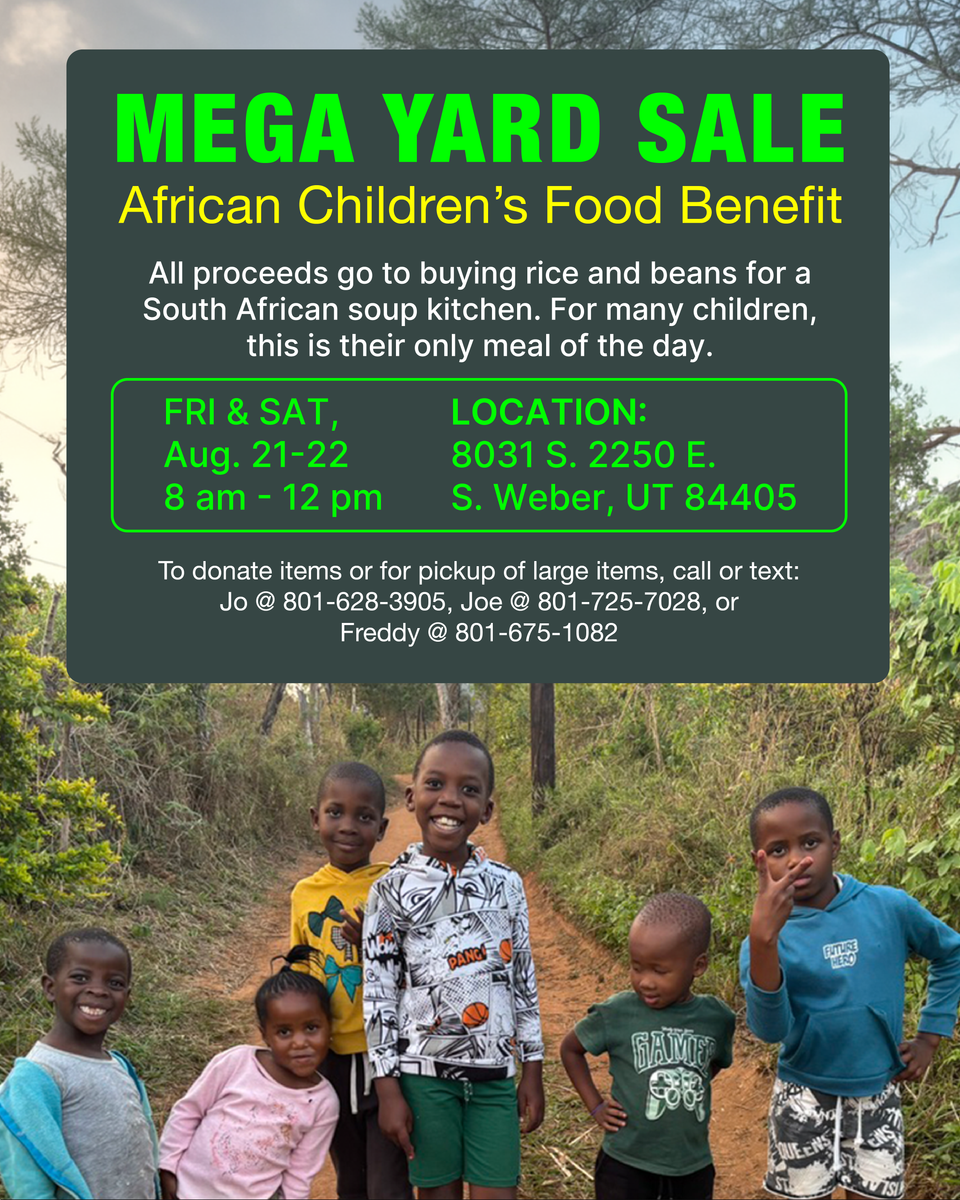 Mega Yard Sale: African Children's Food Benefit
