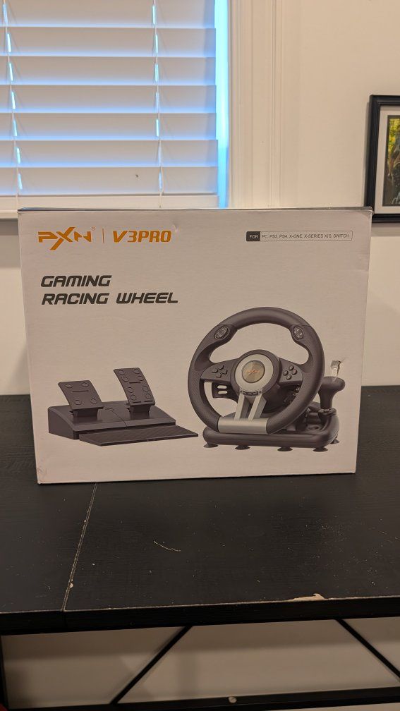 PXN V3 Pro Gaming Racing Wheel and Pedals for PC and Consoles with original box