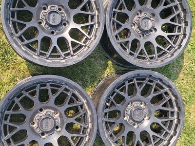 Set of 4 Used KMC Black Aftermarket Wheels Rims