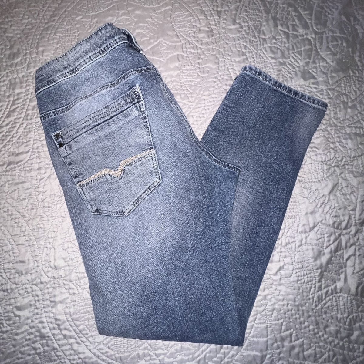 Buffalo David Button Six-x Straight Stretch Jeans - 33/30