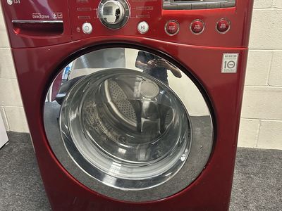 Red Lg washing machine
