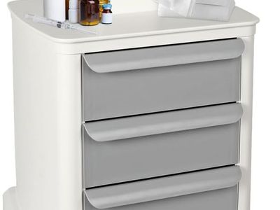 MOBILE TROLLEY CART FOR PORTABLE ULTRASOUND IMAGING SCANNER VEHICLE TROLLEY BEAUTY STORAGE CART W 3 DRAWERS-BRAND NEW!!!