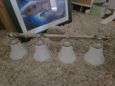 Neptune 4 Light Brushed Nickel Bath Vanity Light