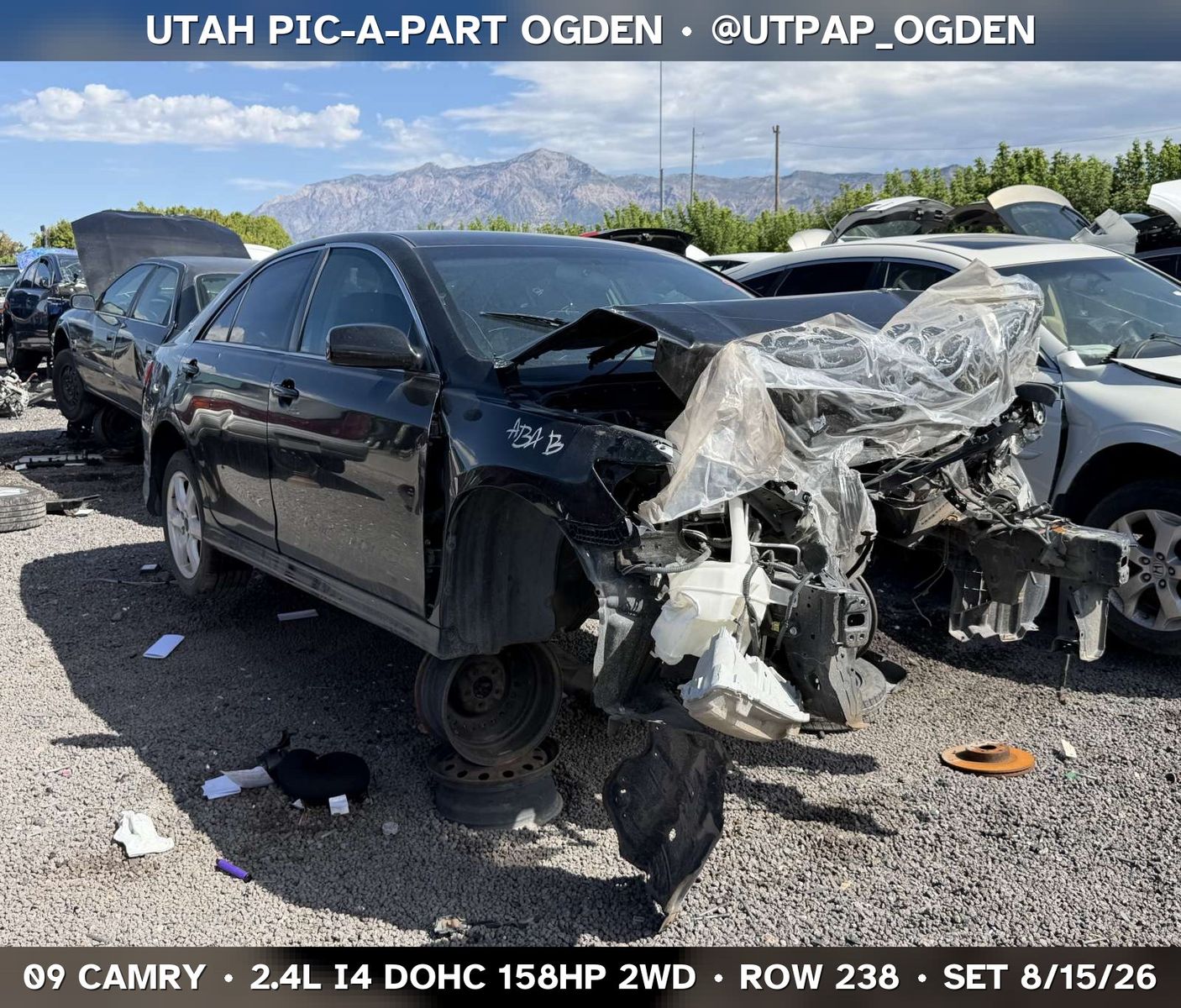 Just In! 2009 Toyota Camry Parts - UTPAP Ogden