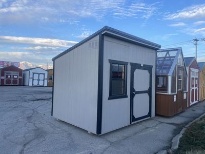 This 8x10 Single Slope Shed is the ultimate space-saver.