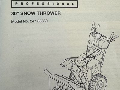 Craftsman Professional 30" Snow Thrower - Model 247.88830 - Used