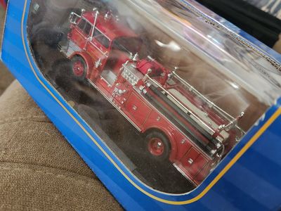 Vintage Die Cast Metal Fire Truck Premium Edition in Box