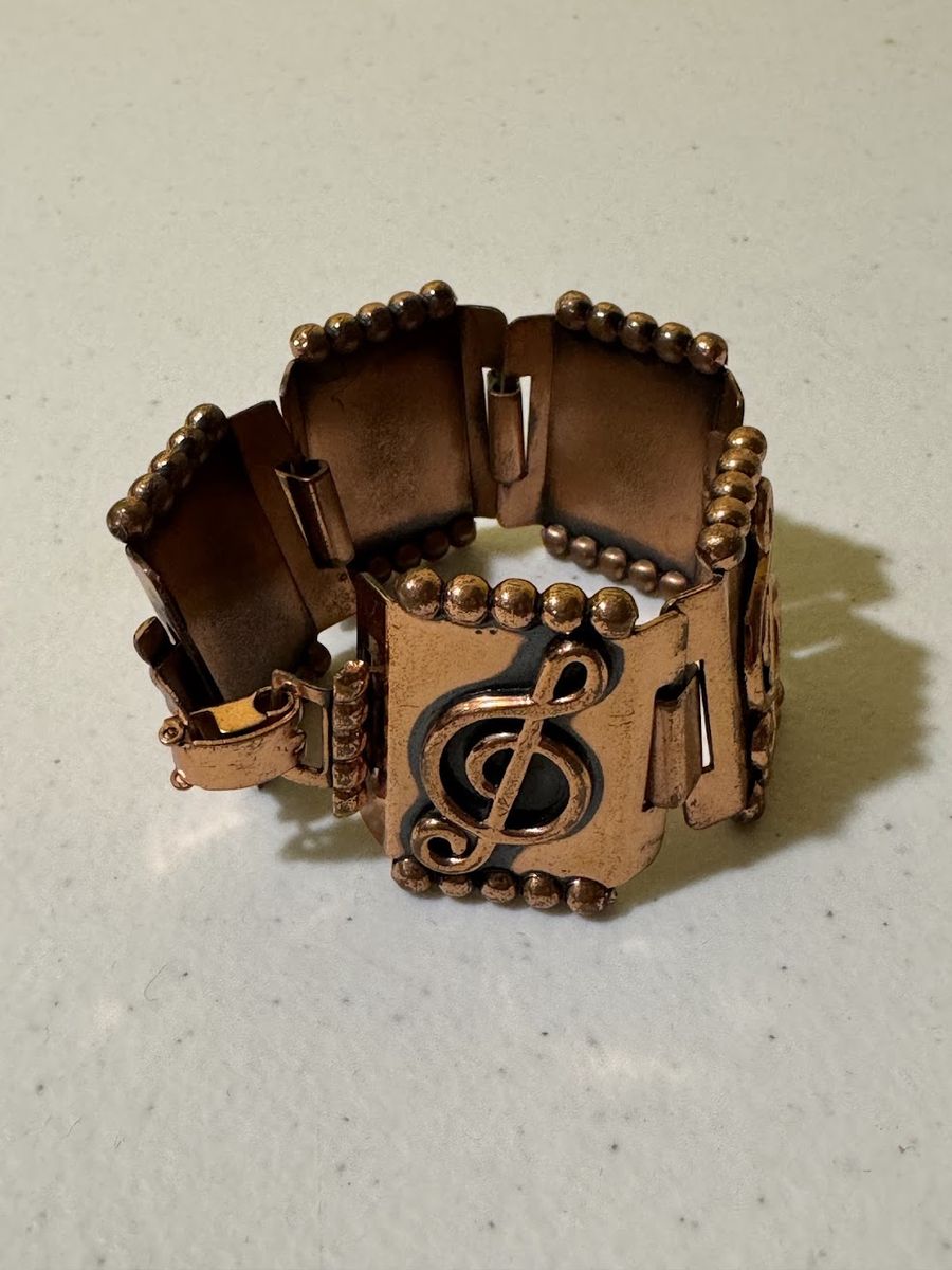 Vintage Copper Music Note Bracelet - $10 OBO