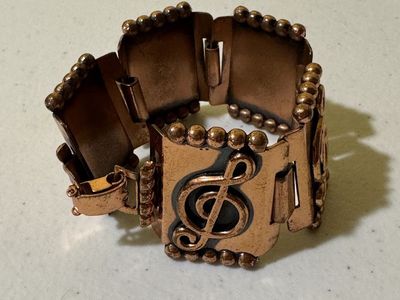 Vintage Copper Music Note Bracelet - $10 OBO