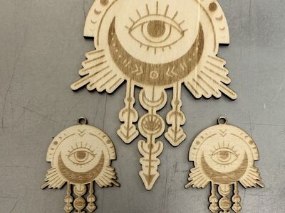 Laser Cut Woodwn Pendants