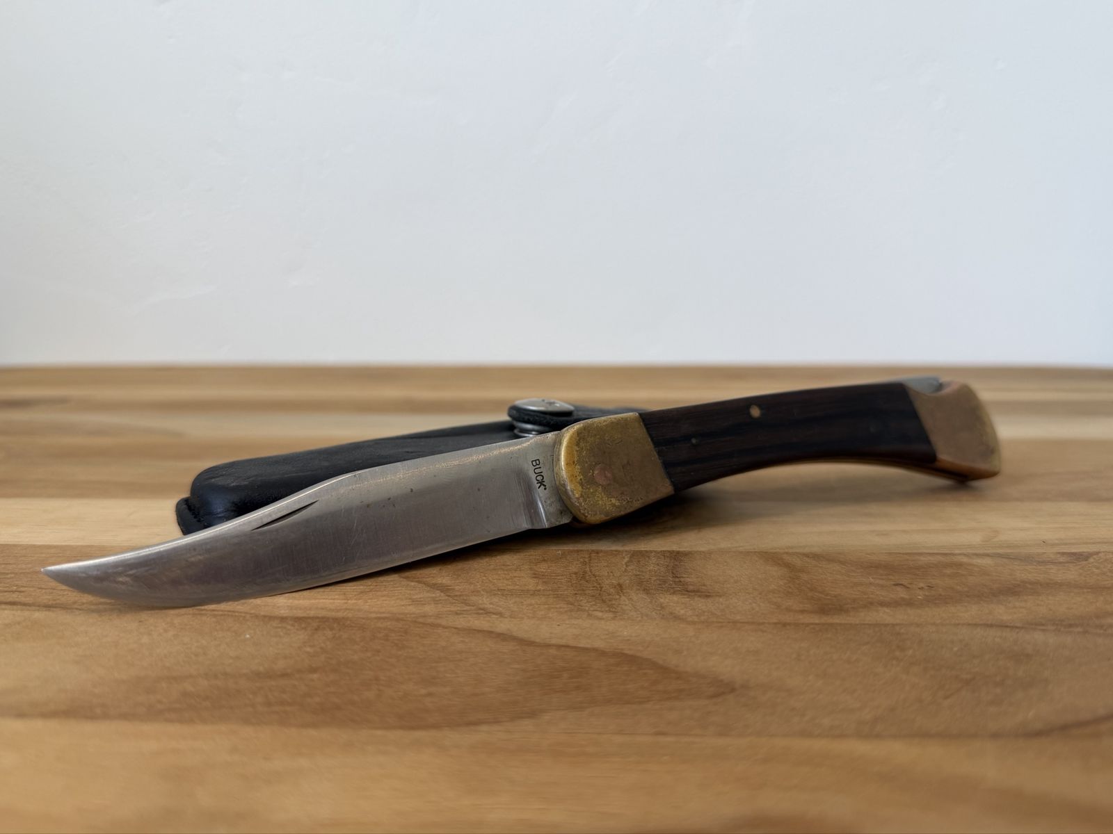 Vintage 1961-1967 Buck 110 knife & leather sheath