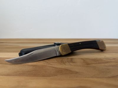 Vintage 1961-1967 Buck 110 knife & leather sheath