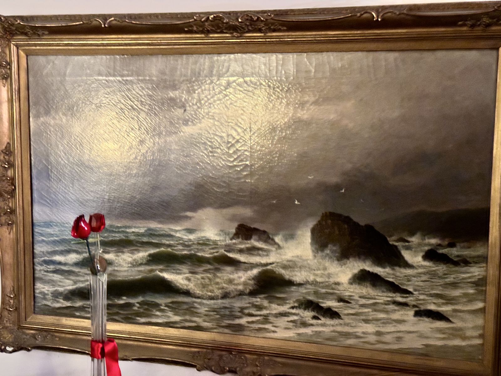 Royal Artist David James original oil painting of Atlantic Coast