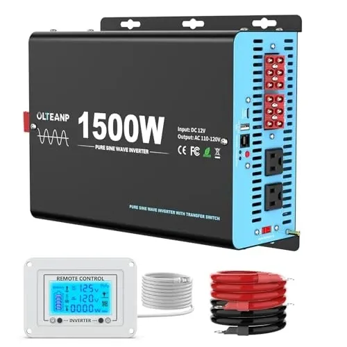 Olteanp 1500W Pure Sine Wave Inverter with ATS