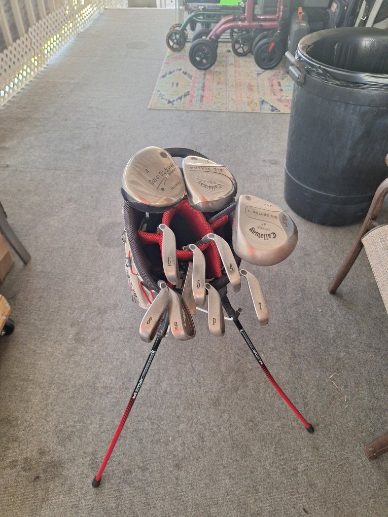 Callaway Big Bertha Golf Clubs Set with Mizuno Aerolite SPR Stand Bag