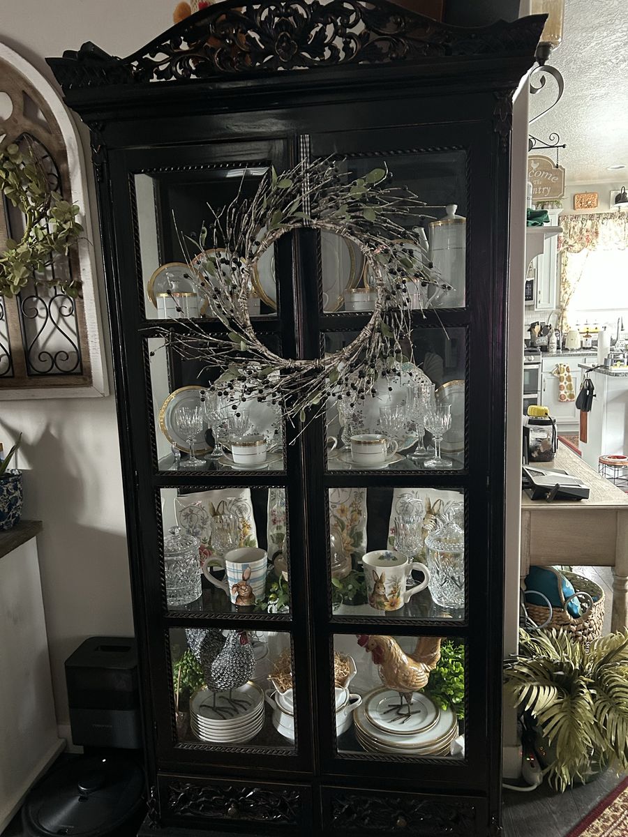 Antique Dining Hutch Include China