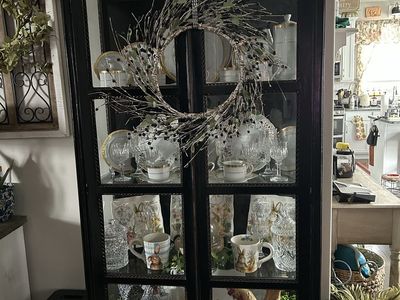 Antique Dining Hutch Include China