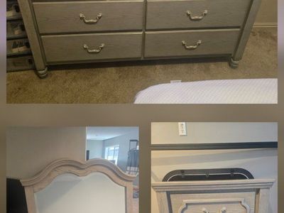 Dresser w/ mirror and matching night stand