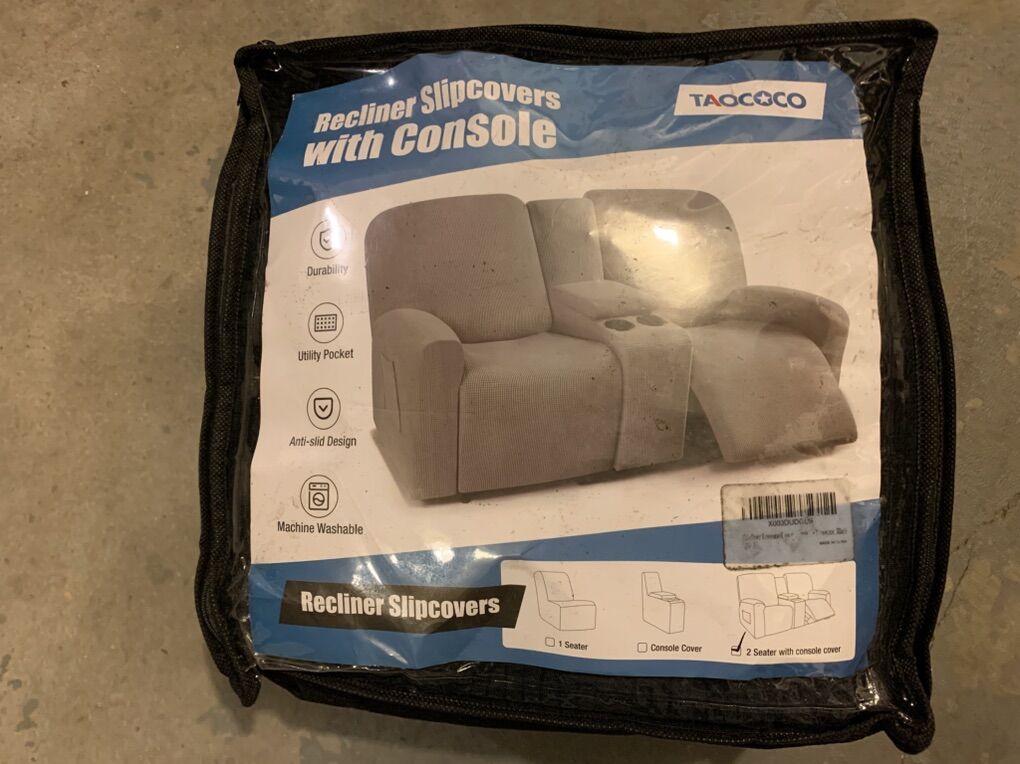 2 Seat Recliner Slipcover with console