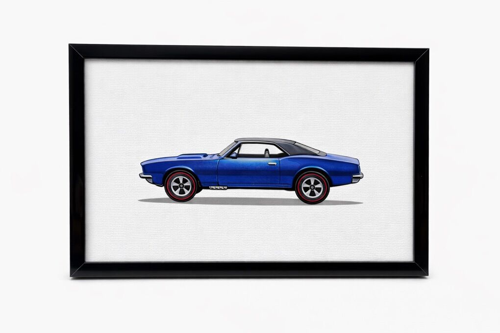 Hotwheels Inspired 11x16 Framed Art Custom Camaro