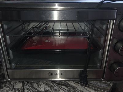 Kitchen Elite Countertop Toaster Oven Stainless Steel with Tray and Rack