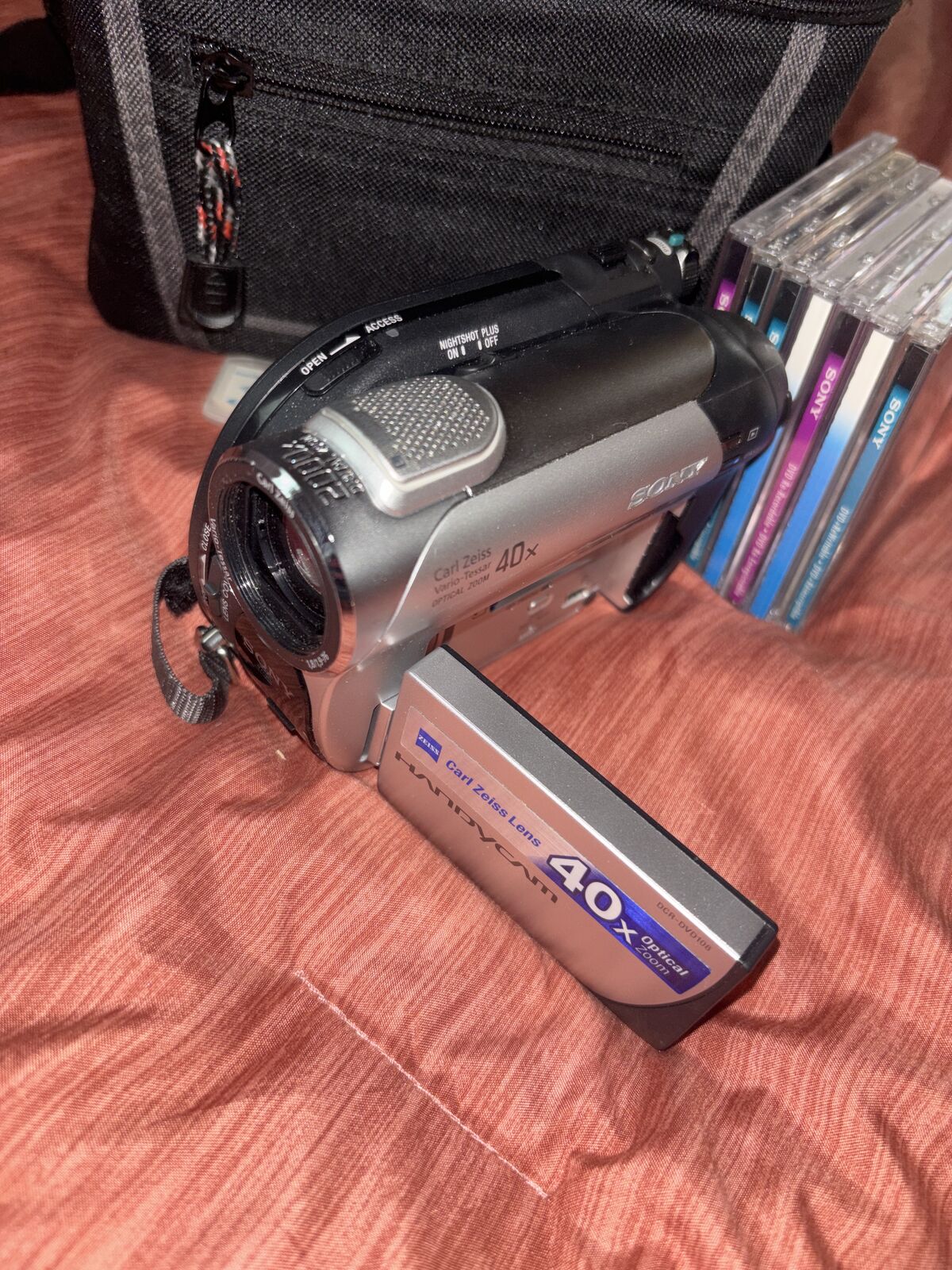 Sony Carl Zeiss 40x Lens Vintage Camcorder