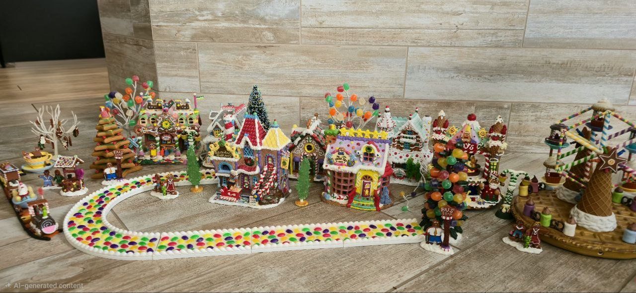 Huge Lemax Sugar 'N Spice Gingerbread Village