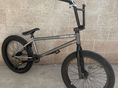 Fitbikeco 20-Inch BMX Bike - Raw Steel / Black