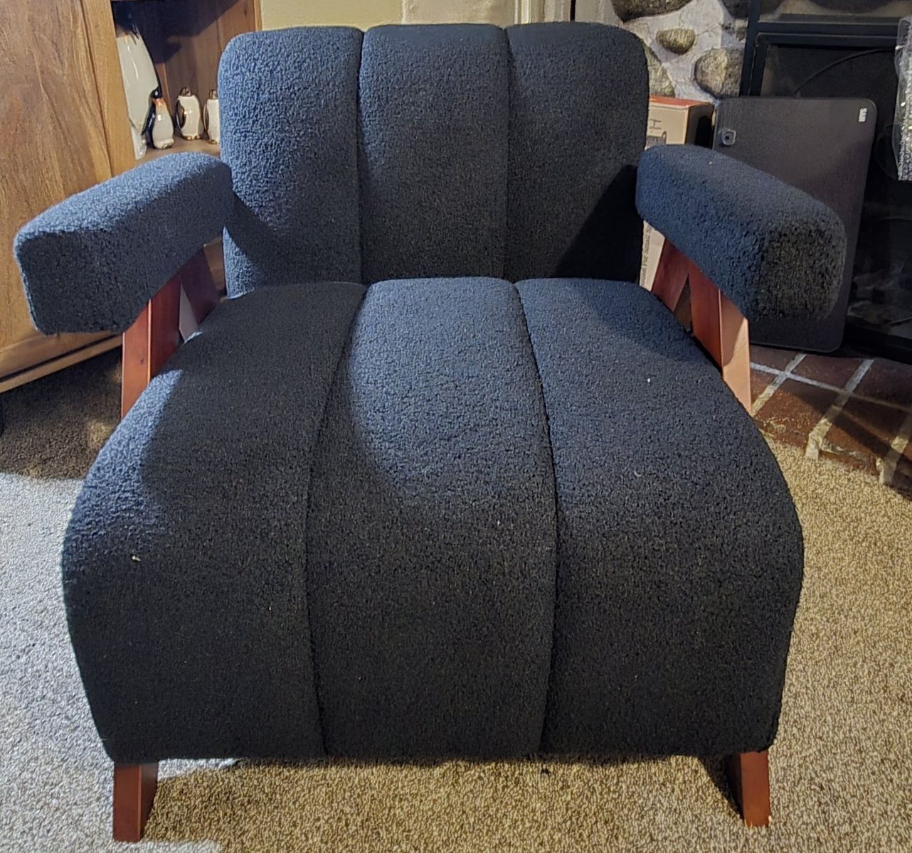 Mid-Century Modern Style Boucle Accent Chair